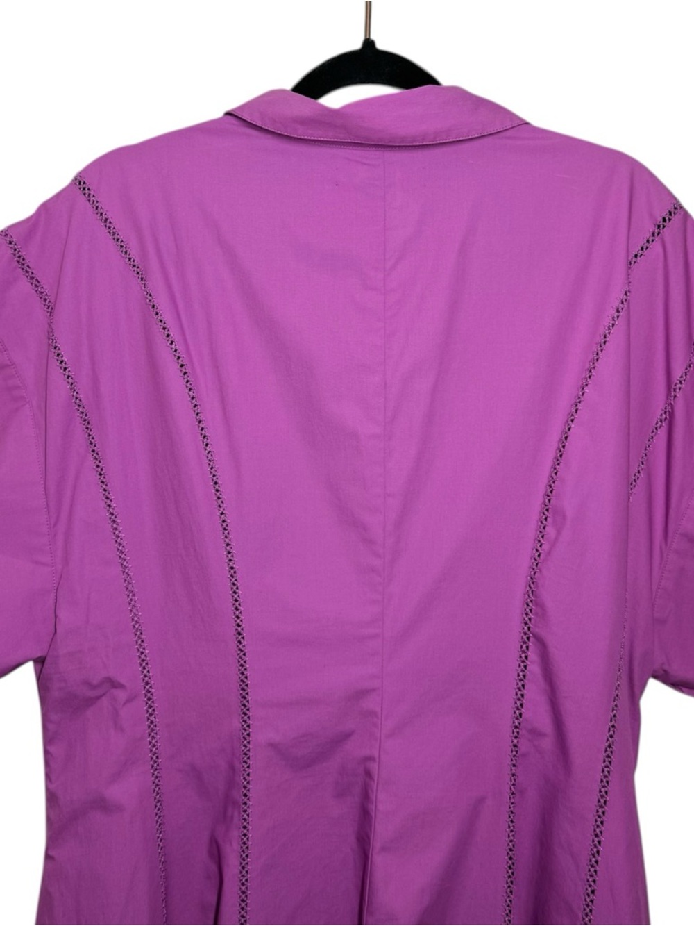Co Collection Orchid Purple Cotton Button Front Midi Shirt Dress - XL - Picture 7 of 13